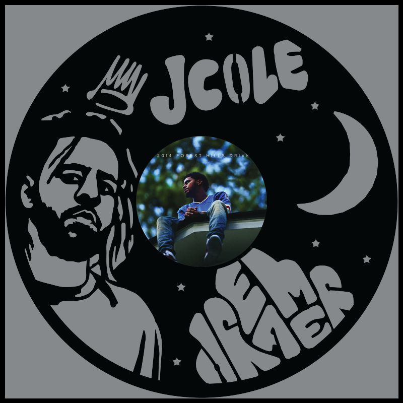 J Cole – Carved Vinyl Record Art Decor – Astro Vinyl Art