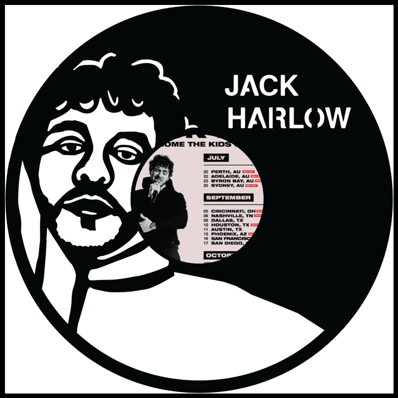 Jack Harlow Carved Vinyl Record Art Decor Astro Vinyl Art