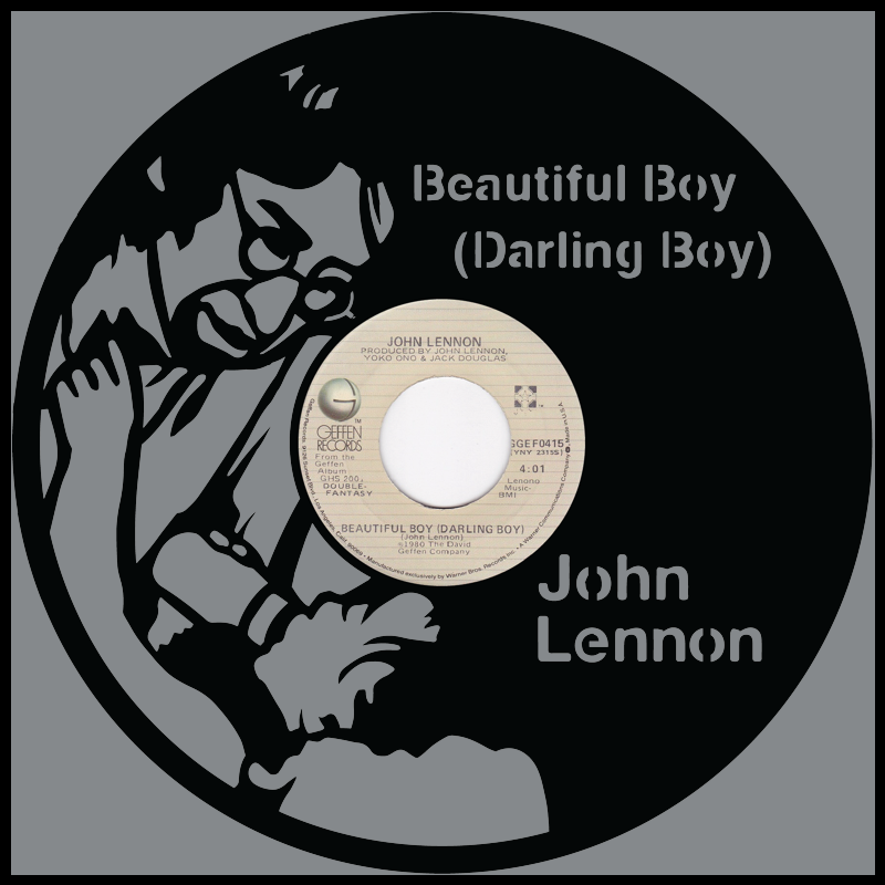 John Lennon - Beautiful Boy – Carved Vinyl Record Art Decor