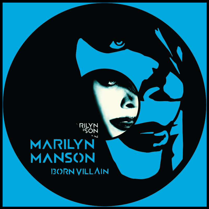 Marilyn Manson Born Villain – Carved Vinyl Record Art Decor Marilyn Manson Born Villain – Carved Vinyl Record Art Decor