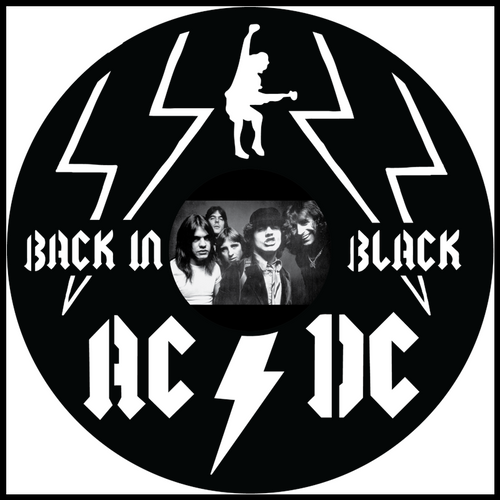 Acdc Back In Black vinyl art