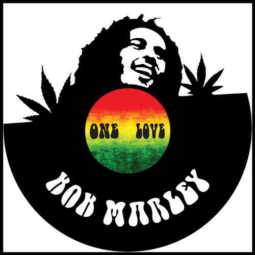 Bob Marley Mellow Leaf vinyl art