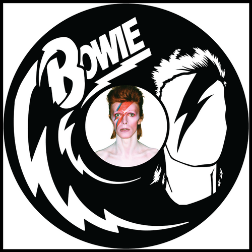 Bowie Lightning Bolt vinyl art