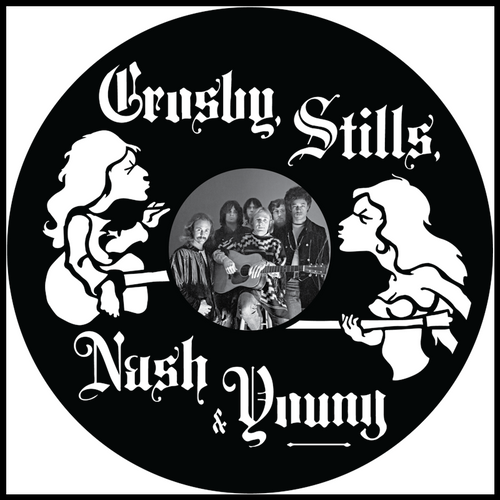 Crosby Stills Nash Young vinyl art