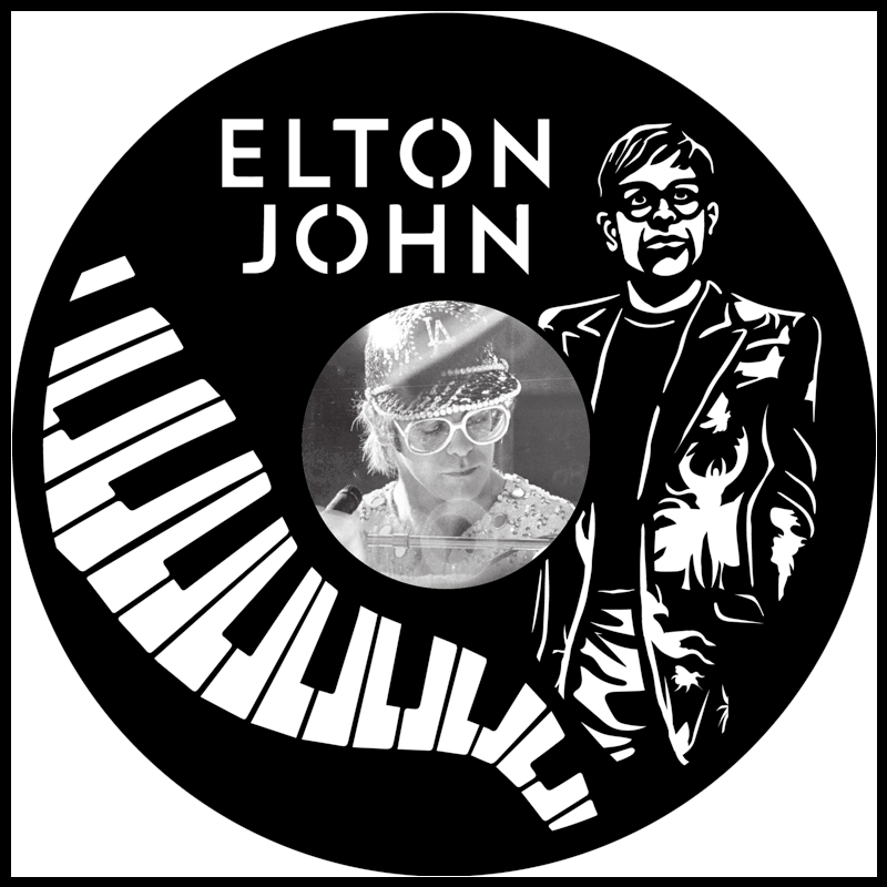 Elton John Piano vinyl art