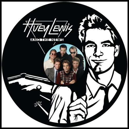 Huey Lewis vinyl art