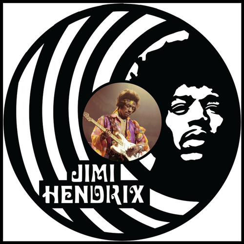 Jimi Hendrix Sunburst vinyl art