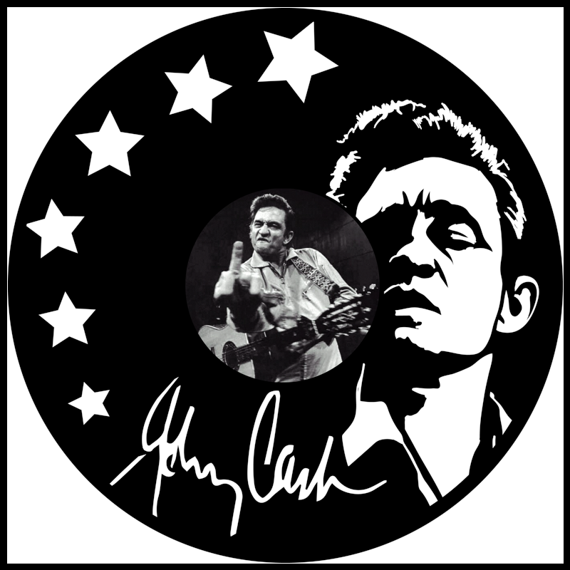 Johnny Cash vinyl art