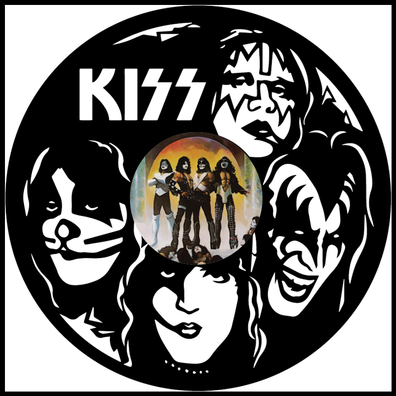 Kiss 4 Faces vinyl art