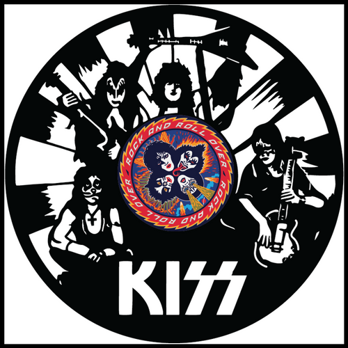 Kiss Band Rockin vinyl art