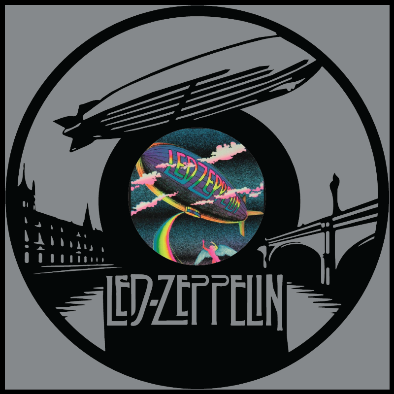 Led Zepplin Zepplin – Carved Vinyl Record Art Decor – Astro Vinyl Art