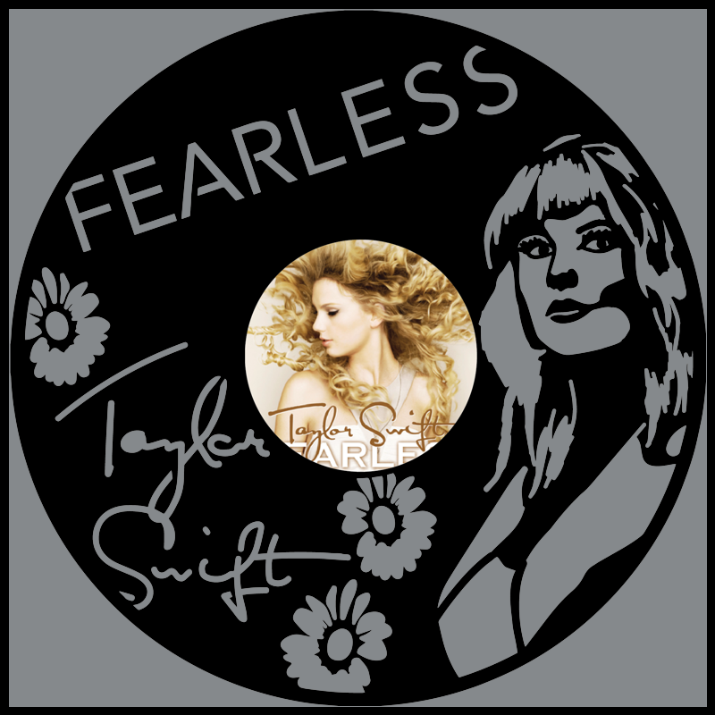 Taylor Swift Fearless – Carved Vinyl Record Art Decor – Astro Vinyl Art