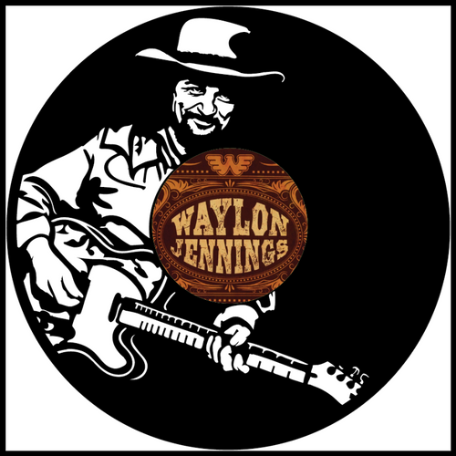 Waylon Jennings vinyl art